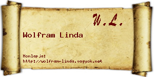 Wolfram Linda névjegykártya